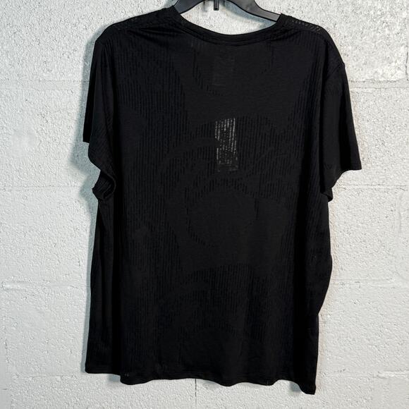 Reebok Plus Size Burnout Training T-Shirt - Black 2X - Picture 6 of 6